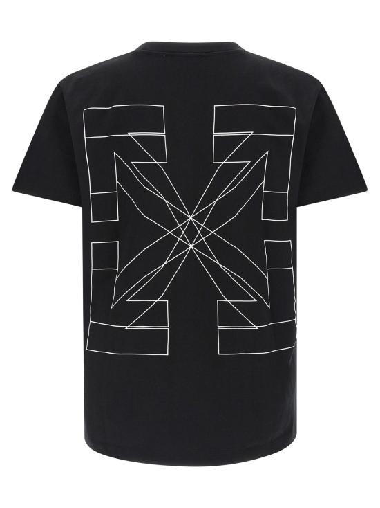  오프화이트 반팔 티셔츠 빅 더블 애로우 티셔츠 블랙 - OFF WHITE