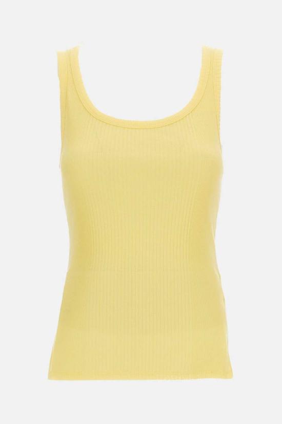  자크뮈스 민소매 티셔츠 르 마르셀 롱 카르 탱크탑 옐로우 - JACQUEMUS