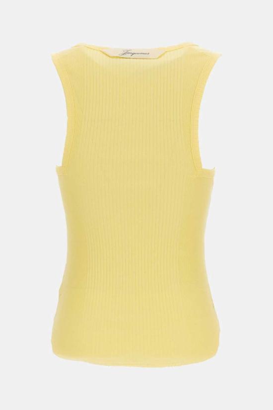  자크뮈스 민소매 티셔츠 르 마르셀 롱 카르 탱크탑 옐로우