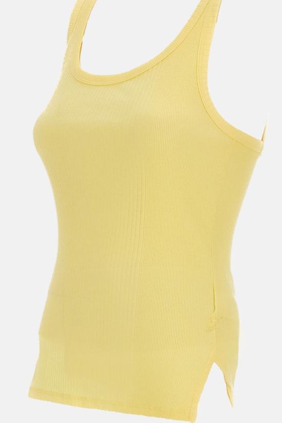  자크뮈스 민소매 티셔츠 르 마르셀 롱 카르 탱크탑 옐로우 - JACQUEMUS