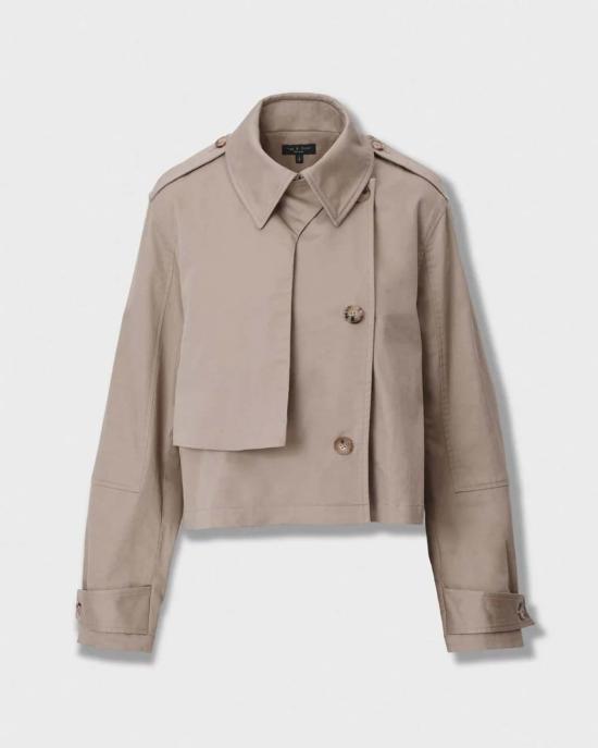  랙앤본 트렌치 코트 Rag & Bone Jamie 크롭  카키색 - RAG & BONE