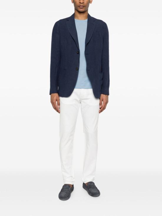  엠포리오 아르마니 수트 자켓 라인 싱글 브레스트 재킷 블루 - EMPORIO ARMANI