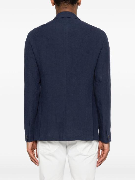  엠포리오 아르마니 수트 자켓 라인 싱글 브레스트 재킷 블루 - EMPORIO ARMANI