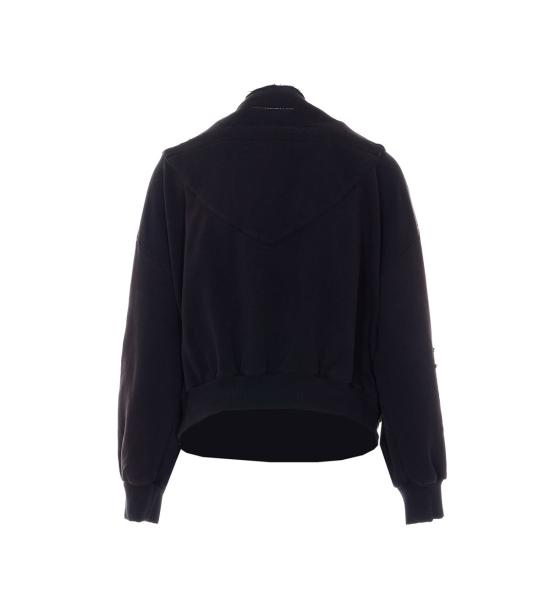  MM6 메종마르지엘라 스웨터 Mm6 메종 마르지엘라 지퍼업 스웨트셔츠 블랙 - MM6 MAISON MARGIELA