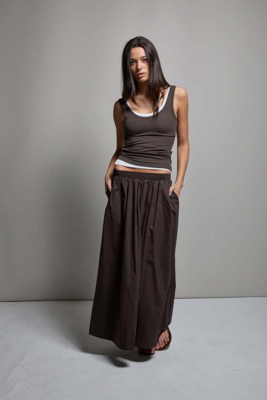  아셀 스커트 애셔 케이트 포플린 플리츠 - ASHER