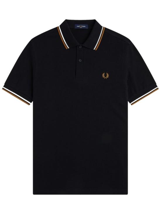  프레드페리 폴로 티셔츠 프레드 페리 로고 폴로 셔츠 블랙