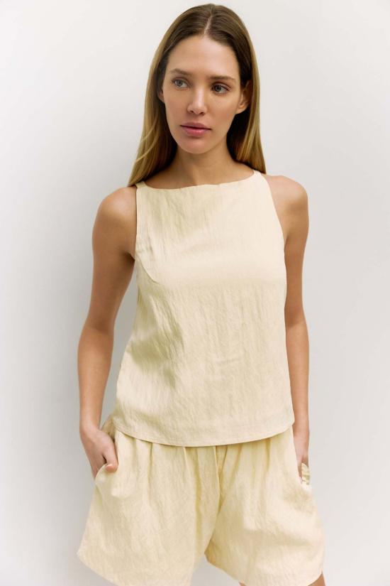  아잘레아 민소매 티셔츠 알라나 탑 버터크림