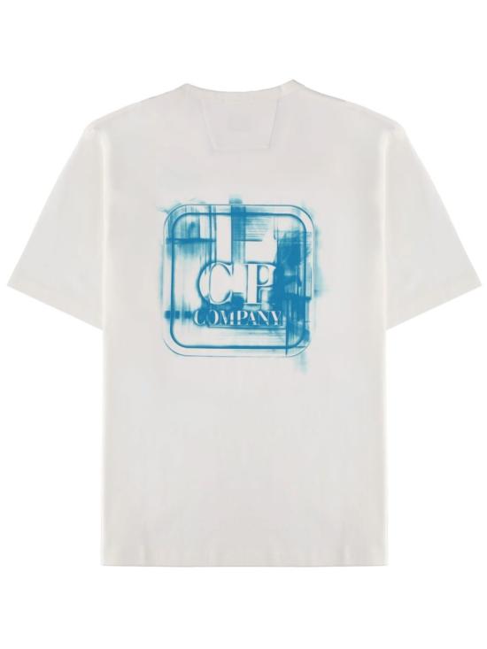 씨피 컴퍼니 탑 C.P. 회사 로고 티셔츠 (흰색) - C.P. COMPANY