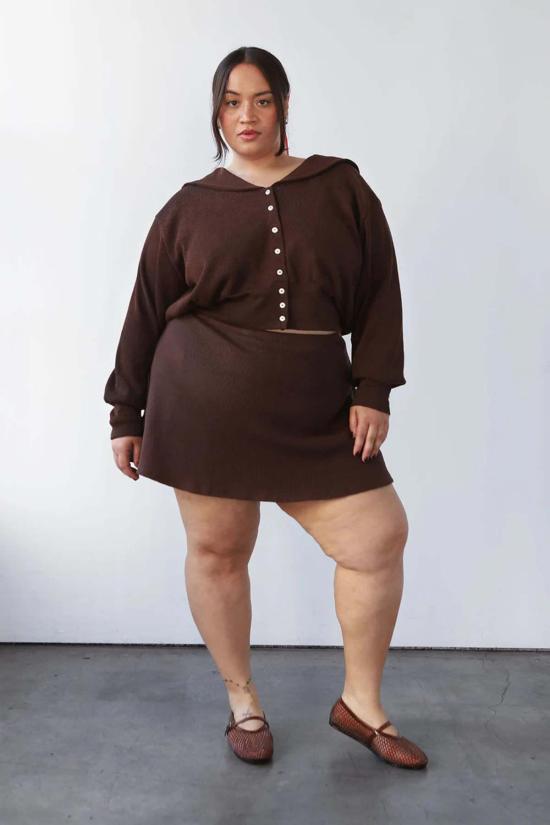  Noble 가디건 노블 와플 세일러 카디건 초콜릿 - OTHER BRANDS