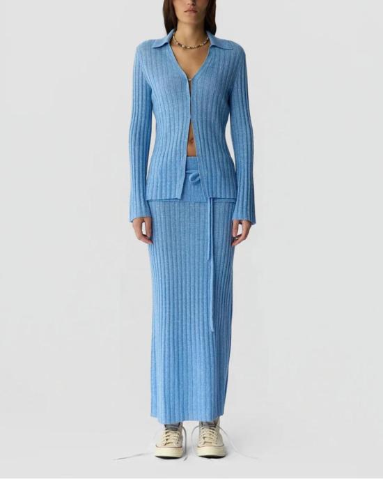  게스트 인 레지던스 롱 스커트 리아 스커트 블루 - GUEST IN RESIDENCE