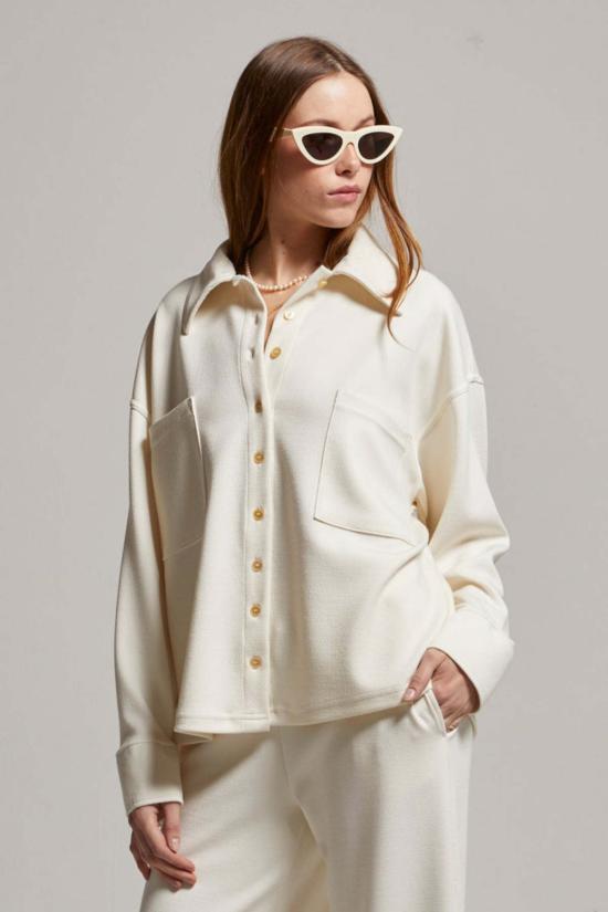  아셀 블라우스 애셔 셸비 인터록 셔츠 탑 - ASHER