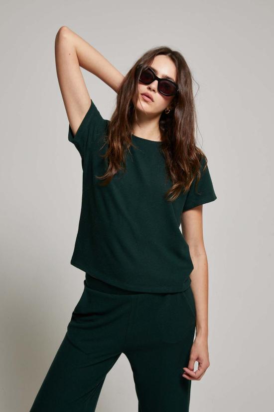  아셀 반팔 티셔츠 애셔 메이블 브러시드 스웨터 티셔츠 - ASHER