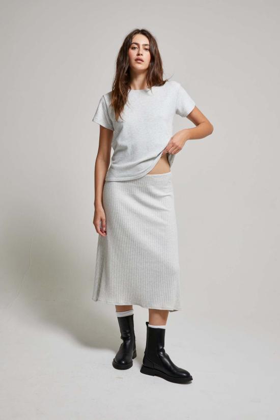  아셀 반팔 티셔츠 애셔 메이블 브러시드 스웨터 티셔츠 - ASHER