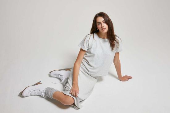  아셀 반팔 티셔츠 애셔 메이블 브러시드 스웨터 티셔츠 - ASHER