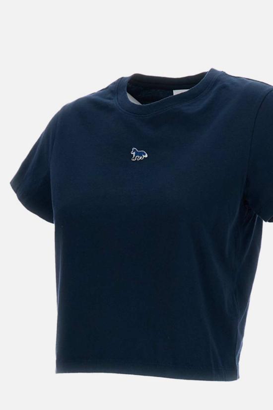  메종키츠네 반팔 티셔츠 메종 키츠네 베이비 폭스 티셔츠 블루 - MAISON KITSUNE
