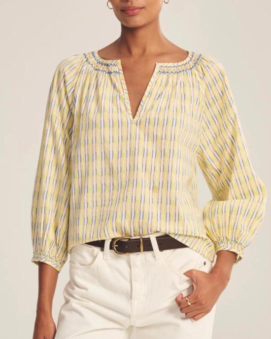  벨벳 블라우스 캠벨 탑 버터컵