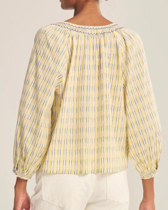  벨벳 블라우스 캠벨 탑 버터컵 - VELVET