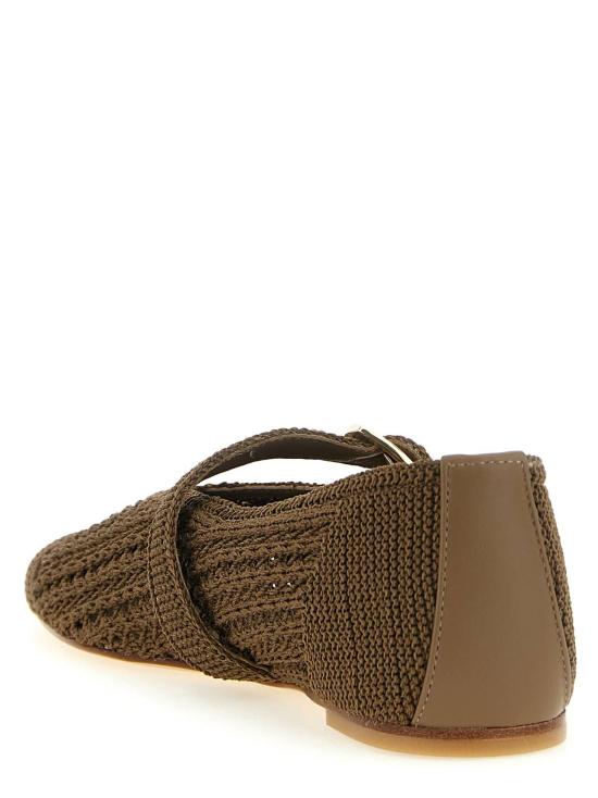  스튜어트 와이츠먼 플랫 슈즈 레오라 메리 제인 발레 플랫 브라운 - STUART WEITZMAN