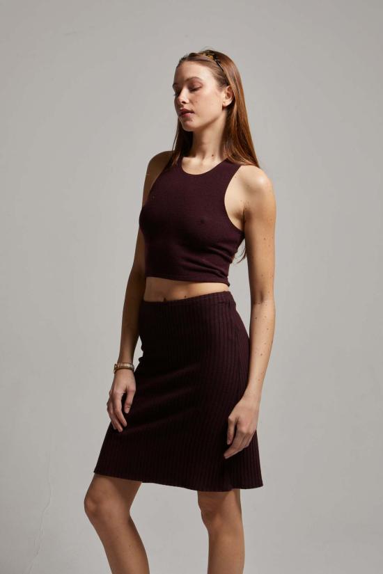  아셀 스커트 애셔 스카이 브러시드 스웨터 - ASHER