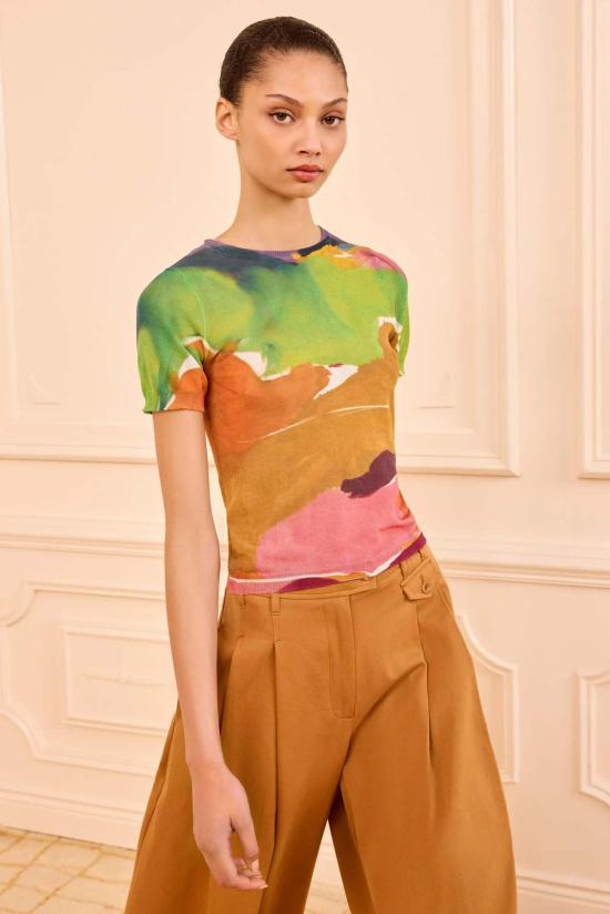  울라 존슨 블라우스 사나 SS 니트 탑 네이처 어보어스 어 진공