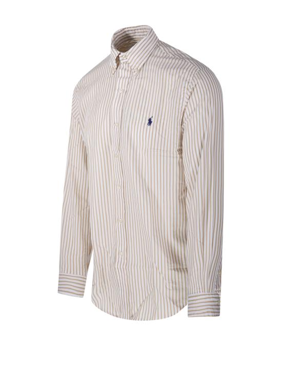 26SS 랄프 로렌 긴팔 셔츠 710B15595007 3249G WHITE COASTAL BEIGE - RALPH LAUREN