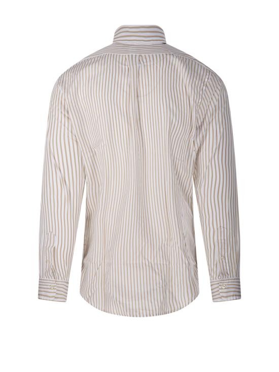 26SS 랄프 로렌 긴팔 셔츠 710B15595007 3249G WHITE COASTAL BEIGE - RALPH LAUREN