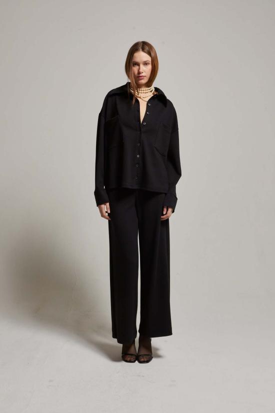  아셀 블라우스 애셔 셸비 인터록 셔츠 탑 - ASHER