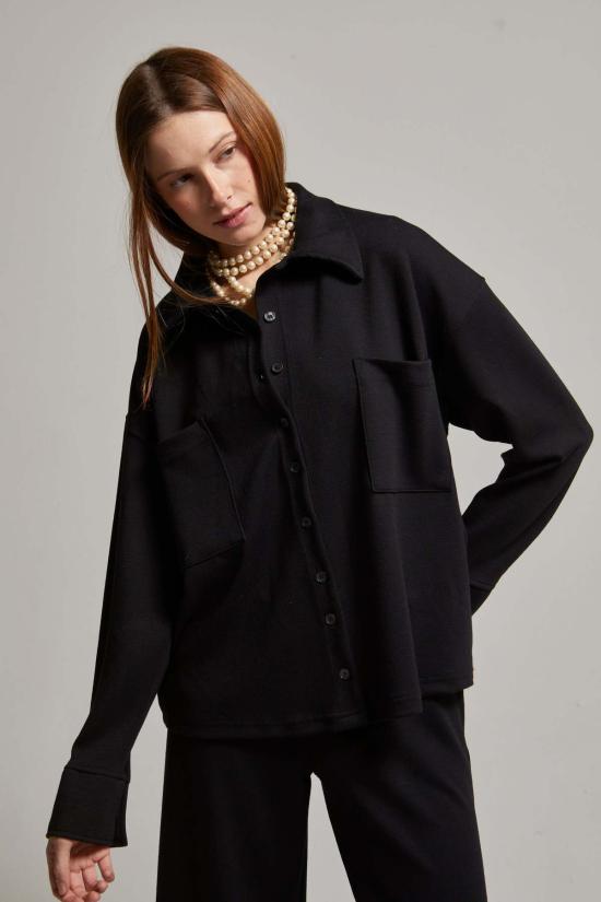  아셀 블라우스 애셔 셸비 인터록 셔츠 탑 - ASHER