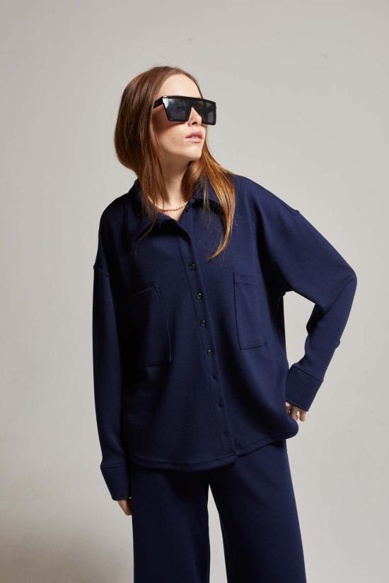  아셀 블라우스 애셔 셸비 인터록 셔츠 탑 - ASHER