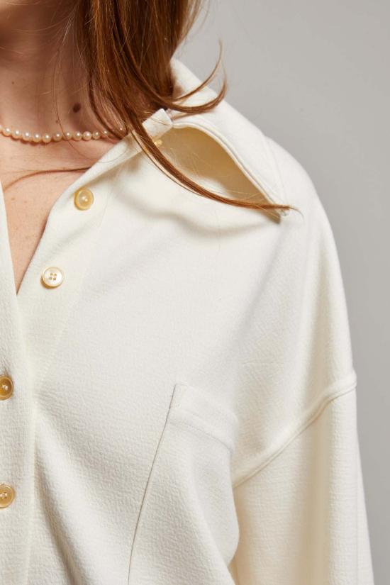  아셀 블라우스 애셔 셸비 인터록 셔츠 탑 - ASHER