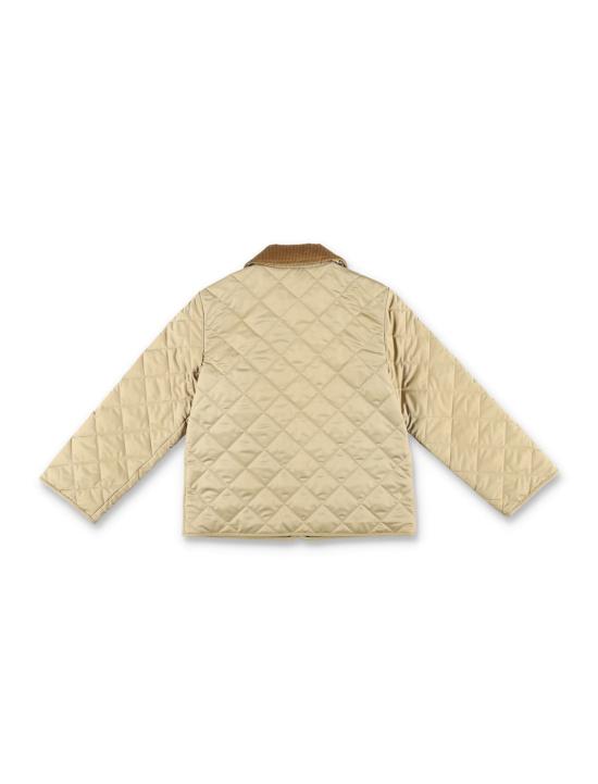  [키즈] 버버리 자켓 키즈 퀼팅 반 재킷 샌드 - BURBERRY