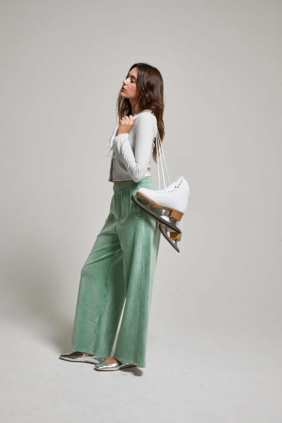  아셀 스트레이트 팬츠 아셔 야즈민 벨루어 팬츠 - ASHER