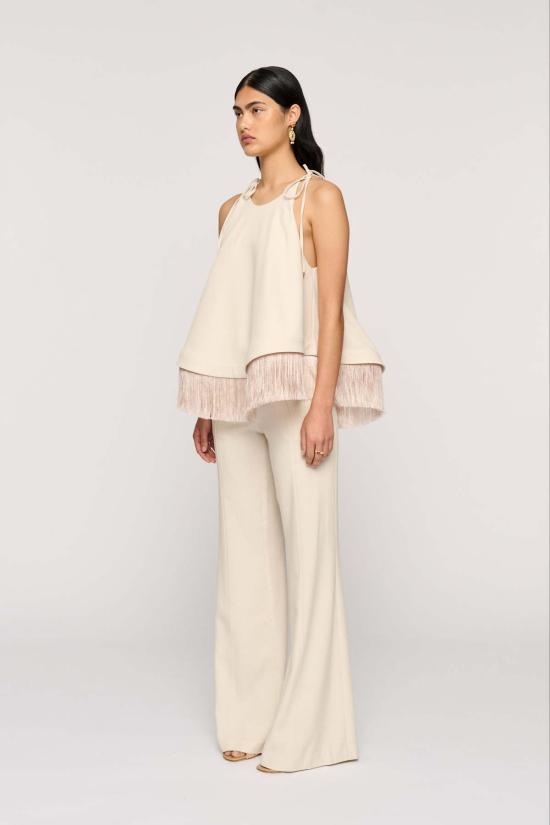  Clea 블라우스 클레아 비비 프린지 헴 탑 파치먼트 - OTHER BRANDS