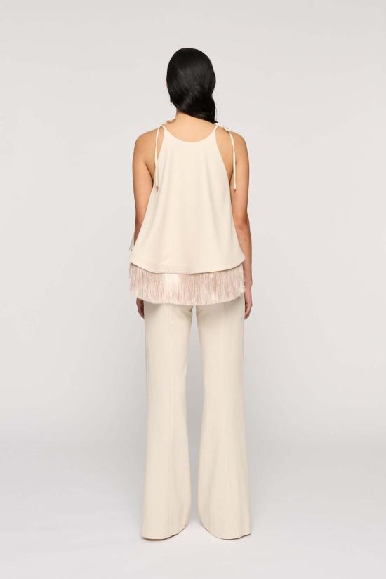  Clea 블라우스 클레아 비비 프린지 헴 탑 파치먼트 - OTHER BRANDS