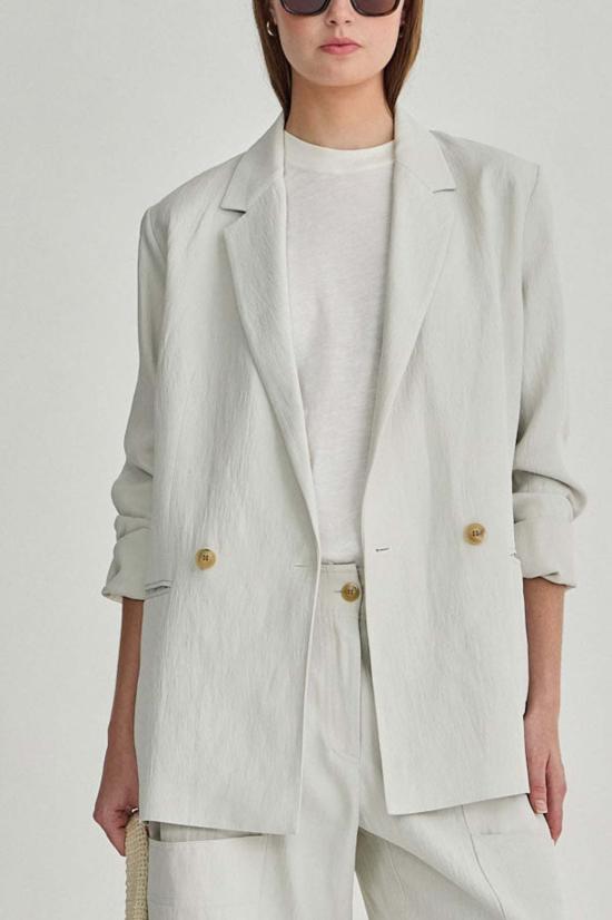  어피스 어파트 수트 자켓 엘사 더블 브레스티드 블레이저 버치 - APIECE APART