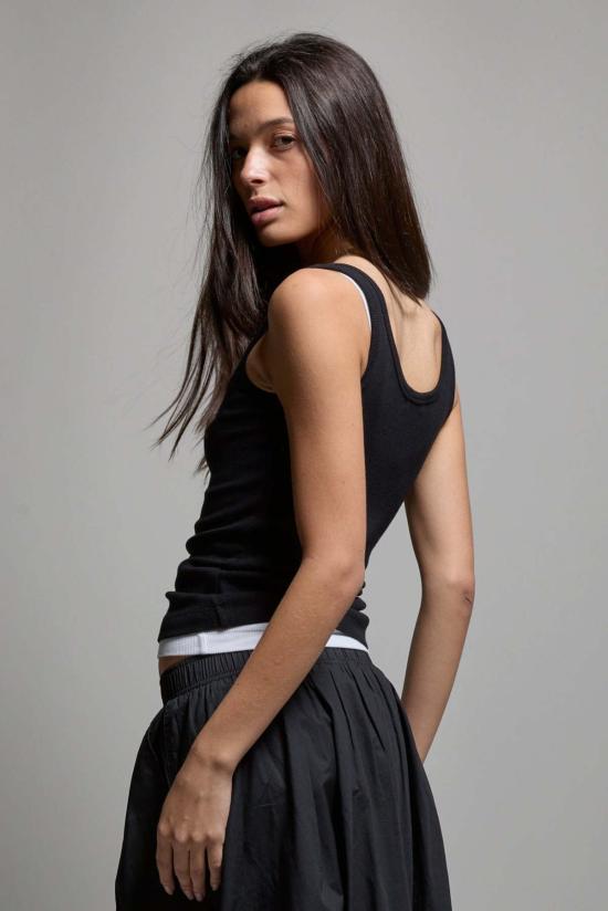  아셀 민소매 티셔츠 애셔 밀라 리브 탱크 - ASHER