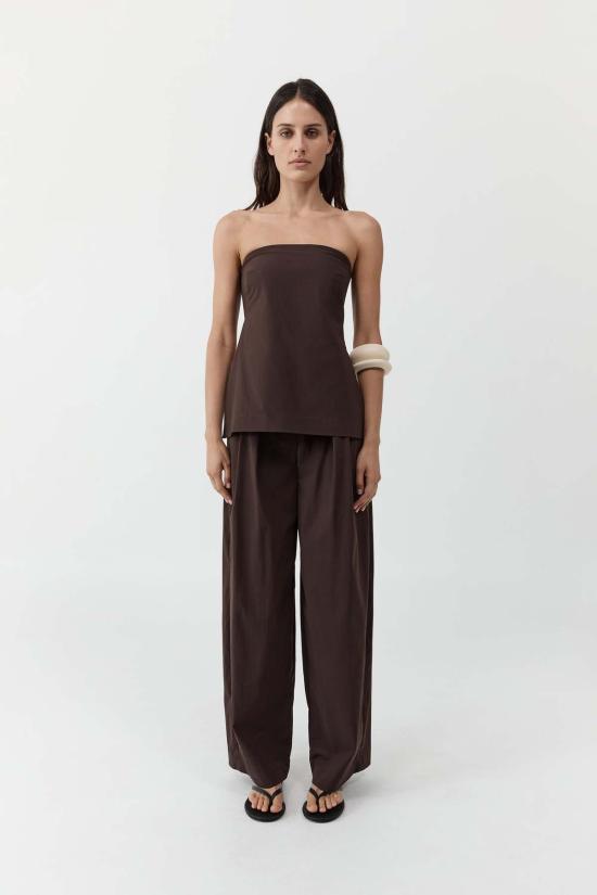  세인트아그니 민소매 티셔츠 세인트 아그니 스트랩리스 룰로 타이탑 바크 - ST.AGNI