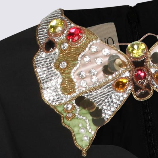  발렌티노 가라바니 숏 원피스 발렌티노 블랙 울 블렌드 드레스 네로/골드/실버 - VALENTINO GARAVANI