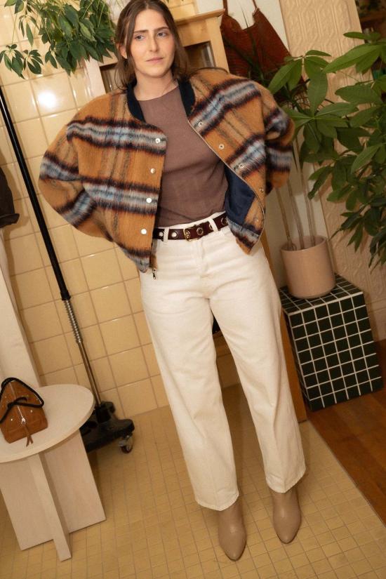  하이쿠레 팬츠 베티 진 오프 화이트 - HAIKURE