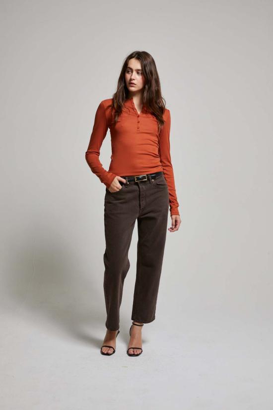  아셀 긴팔 티셔츠 애셔 할로우 헨리 티 - ASHER