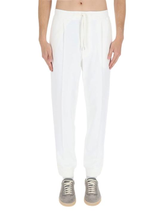  브루넬로 쿠치넬리 트레이닝/조거 팬츠 Brunello Cucinelli 코튼 조거팬츠 화이트 - BRUNELLO CUCINELLI