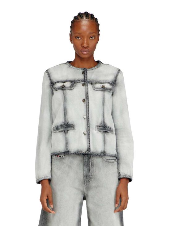  디젤 수트 자켓 드 그라피 FSI 재킷 블랙 데님 - DIESEL