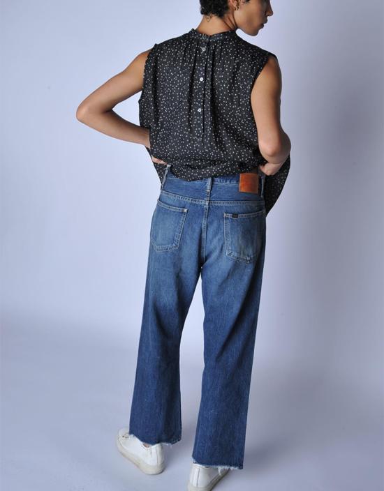  치말라 데님 팬츠 미디엄 빈티지 셀비지 배기컷 진 - CHIMALA