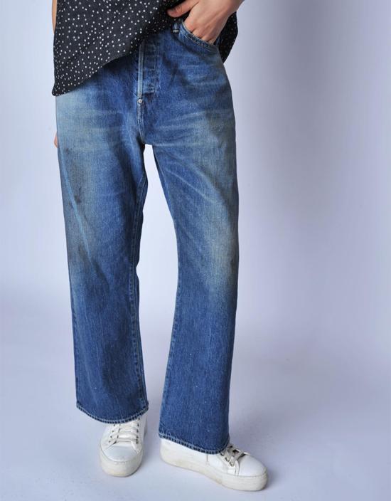  치말라 데님 팬츠 미디엄 빈티지 셀비지 배기컷 진