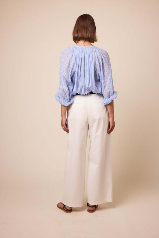  도엔 블라우스 Dôen Jonie 탑 살레르노 스트라이프 - DOEN