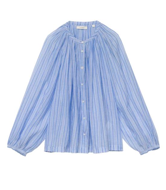  도엔 블라우스 Dôen Jonie 탑 살레르노 스트라이프 - DOEN