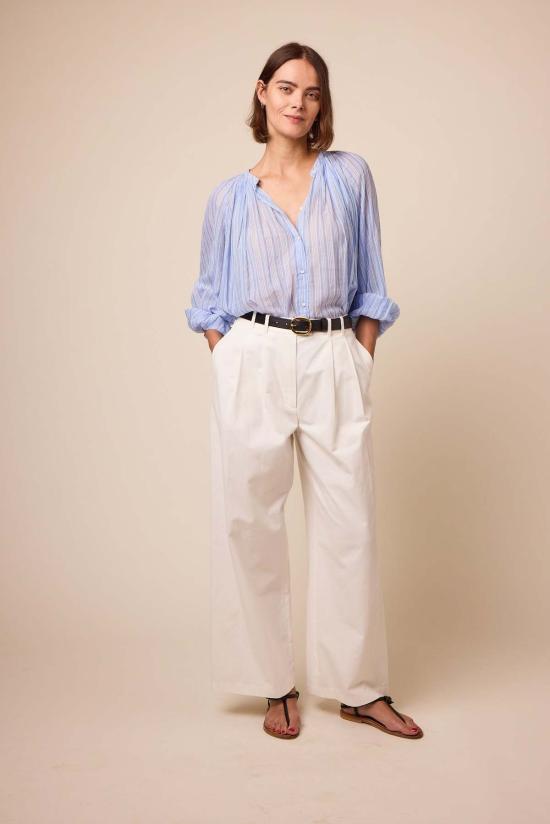  도엔 블라우스 Dôen Jonie 탑 살레르노 스트라이프 - DOEN