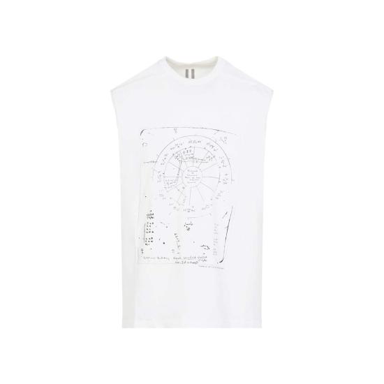  릭 오웬스 민소매 티셔츠 브래드 티셔츠 밀크 블랙 - RICK OWENS