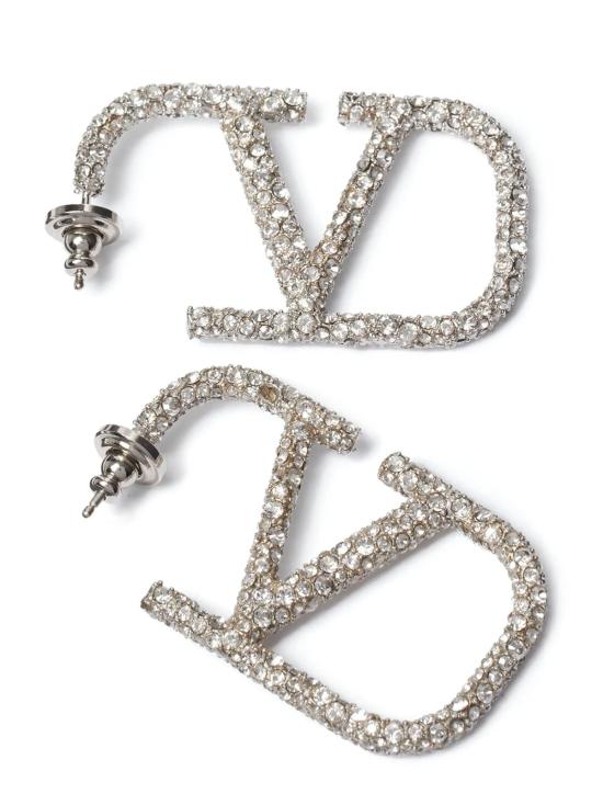  발렌티노 가라바니 이어링 Valentino Garavani Vlogo 시그니처  실버 - VALENTINO GARAVANI