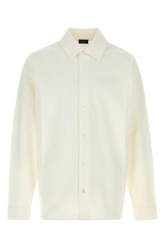 26SS 구찌 엠브로이더리 코튼 피케 셔츠 864621XJHTW 9000 White